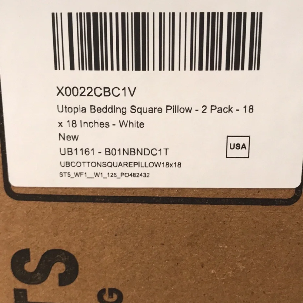 New in box Utopia Bedding Throw Pillow Inserts - White (2 Pack)